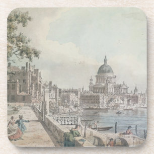 Een kopie van een deel van een tekening van Canale Bier Onderzetter