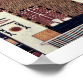 Een kopie van een wandschildering van de grafiek v poster (Hoek)