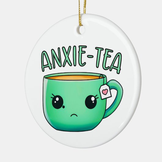 Een kopje Anxie-Tea Angst Theepin Keramisch Ornament (Links)