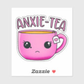 Een kopje ANXIE-TEA Kawaii Tea Pun Sticker (Vel)