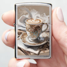 Een kopje cappuccino Abstracte kunst #1