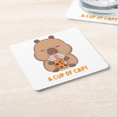 Een kopje Capy papier Onderzetter (Schuin)