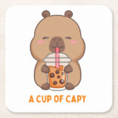 Een kopje Capy papier Onderzetter (Voorkant)