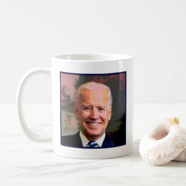 Een kopje Joe-koffie-mok met afbeelding van Joe Bi Koffiemok