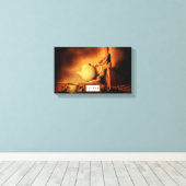 Een kopje koffie alstublieft canvas afdruk (Insitu (Houten vloer))