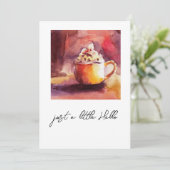 Een kopje koffie briefkaart (Staand voorkant)