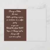 Een kopje koffie met bloemen uitnodiging briefkaart (Achterkant)