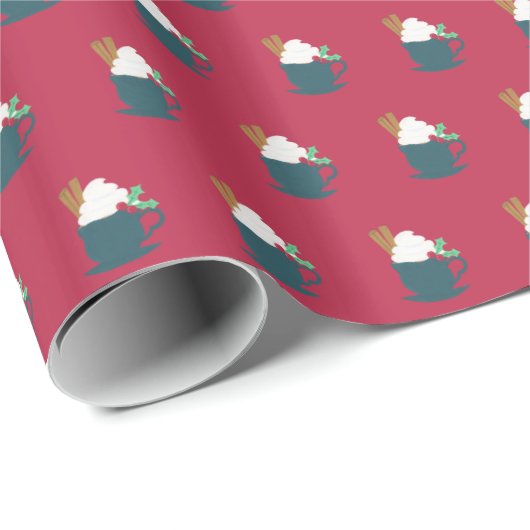 Een kopje Let It Snow Cadeaupapier (Rol Hoek)