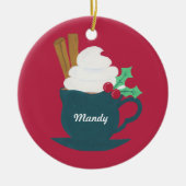 Een kopje Let It Snow Keramisch Ornament (Voorkant)