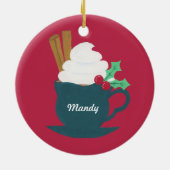 Een kopje Let It Snow Keramisch Ornament (Achterkant)