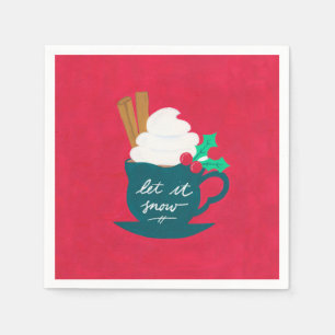 Een kopje Let It Snow Servetten