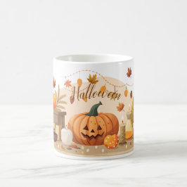 Een kopje met een Halloween print, esthetische Mok