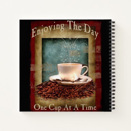 Eén kopje per keer - groot Notitieboek (Achterkant)