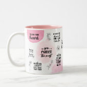 Een kopje positiviteit, affirmaties Mok (Links)