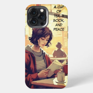 Een kopje thee, een boek en vrede iPhone 13 pro max hoesje