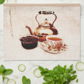 Een kopje thee en jam met citaat theedoek (Gevouwen)