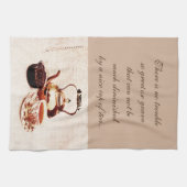 Een kopje thee en jam met citaat theedoek (Horizontaal)