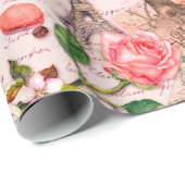 Een kopje thee en oude letters  Frans Cadeaupapier (Rol Hoek)