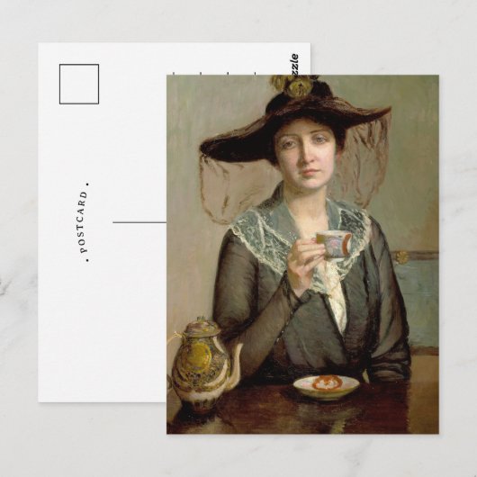 Een kopje thee | Lilla Cabot Perry Briefkaart (Voorkant / Achterkant)