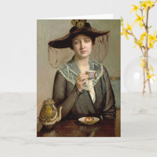 Een kopje thee | Lilla Cabot Perry Kaart (Gele Bloem)