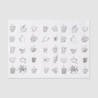 Een kopje thee met doedelen - tissuepapier