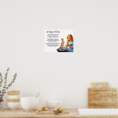 Een kopje thee- poster (Keuken)