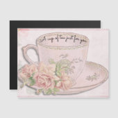 Een kopje thee voor Moederdag Roze magneetkaart (Voorkant / Achterkant)