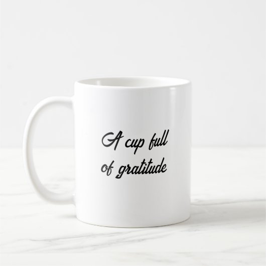 Een kopje vol dankbaarheid koffiemok (Links)
