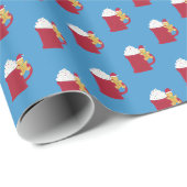 Een kopje vrolijk kerstfeest cadeaupapier (Rol Hoek)