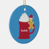 Een kopje vrolijk kerstfeest keramisch ornament (Rechts)