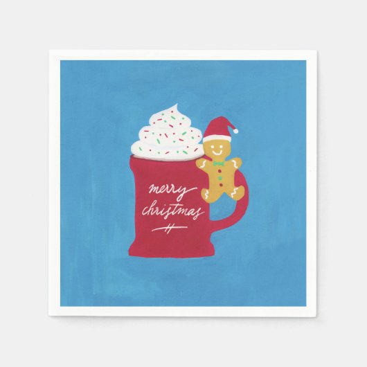 Een kopje vrolijk kerstfeest servetten (Voorkant)