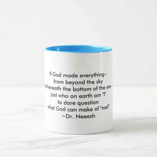 Een kopje wijsheid: ik ben nederig - mok (Midden)