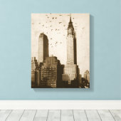 Een koppel vogels die vliegen canvas afdruk (Insitu (Houten vloer))