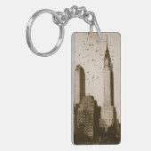 Een koppel vogels die vliegen sleutelhanger (Voorkant Links)