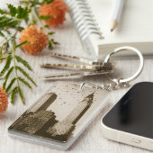 Een koppel vogels die vliegen sleutelhanger (Voorkant Rechts)