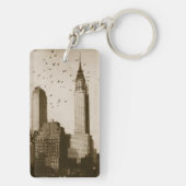 Een koppel vogels die vliegen sleutelhanger (achterkant)