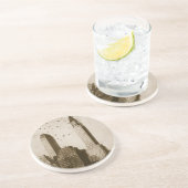 Een koppel vogels die vliegen zandsteen onderzetter (Zijkant)