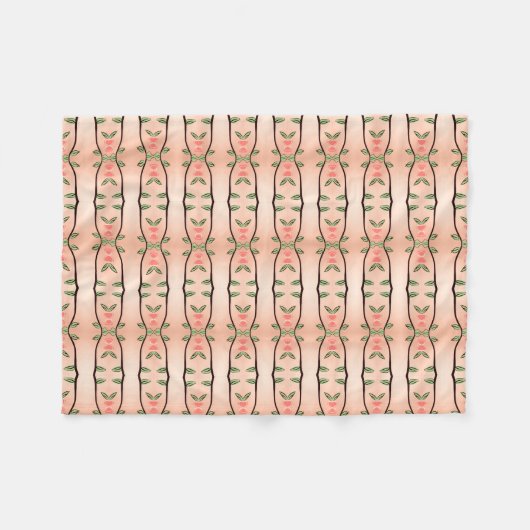 Een Koraal Honing Ontwerper Fleece Deken (Voorkant (Horizontaal))