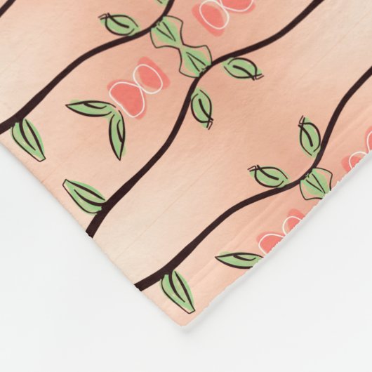 Een Koraal Honing Ontwerper Fleece Deken (Hoek)