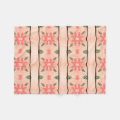 Een  koraalbloemenprint fleece deken (Voorkant (Horizontaal))