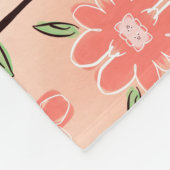 Een  koraalbloemenprint fleece deken (Hoek)