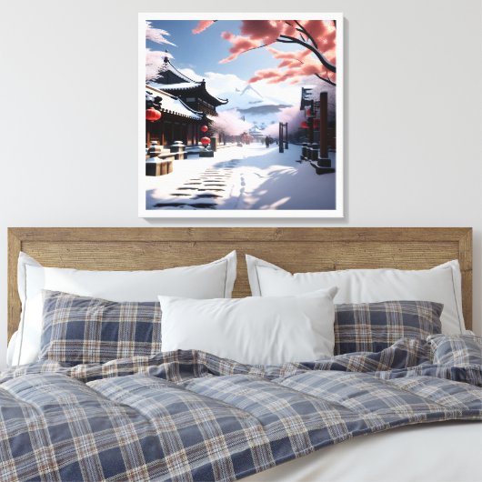 Een Koreaanse winter Canvas Afdruk (Insitu (Slaapkamer))