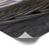 Een korf vers geplukte peren. poster (Hoek)