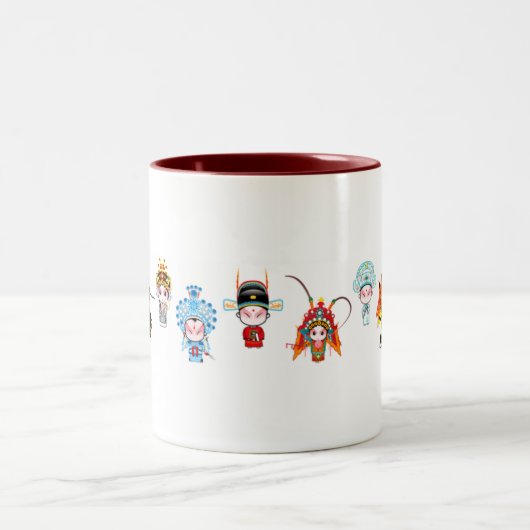 Een korte inleiding op Beijing Opera Tweekleurige Koffiemok (Center)