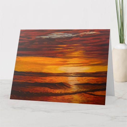 Een korte Oranje zonsondergang door Gary Poling Kaart (Voorkant)