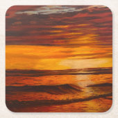 Een korte Oranje zonsondergang door Gary Poling Kartonnen Onderzetters (Voorkant)