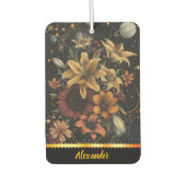 Een kosmisch boeket van levendige bloemen in de ru luchtverfrisser (Voorkant)