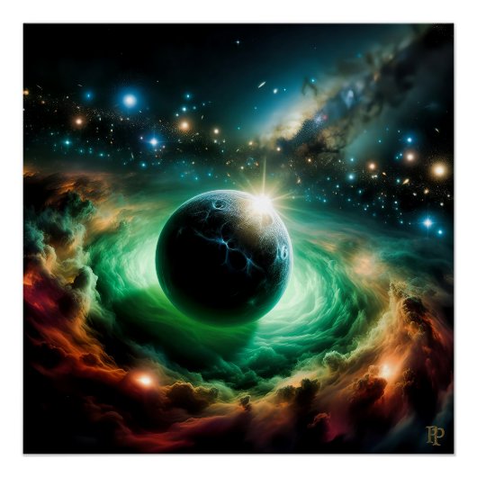 Een kosmisch marmer perfect poster (Voorkant)