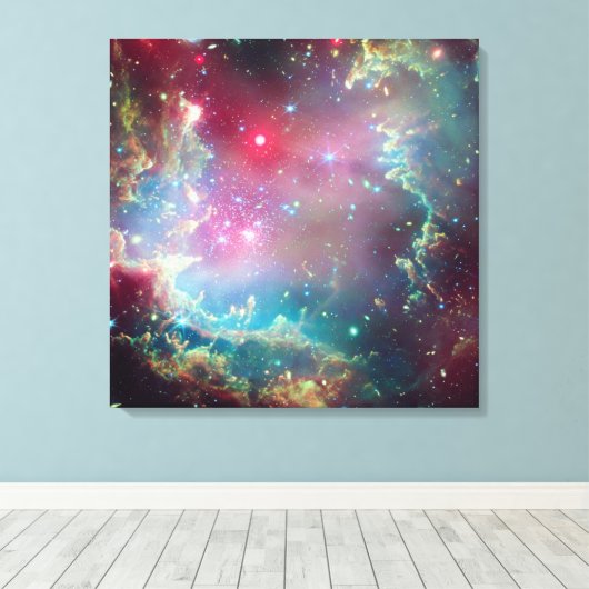 Een kosmische krans | canvas afdruk (Insitu (Houten vloer))