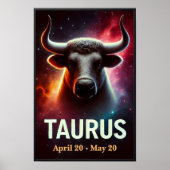 Een Kosmische Stier Stier Dierenriem Poster (Voorkant)